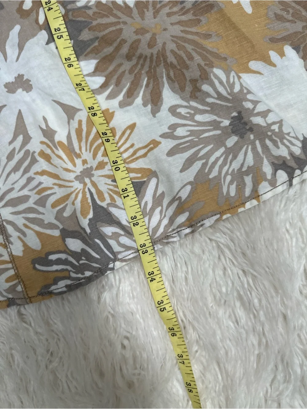 90’s Vintage Free People Linen Slip Dress Floral Print size 12 GUC